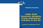 Economic situation of the automotive industry in the EU · PDF fileEconomic situation of the automotive industry in the EU Brussels, 20 September 2013 Enterprise and Industry . Analysis: