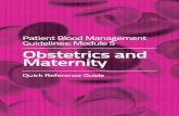 Patient Blood Management Guidelines: Module 5 Obstetrics ... · PDF filePatient Blood Management Guidelines: Module 5 | Obstetrics and Maternity 1 Contents Abbreviations and acronyms