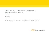 Veritas Cluster Server Release Notes - SORT Home · PDF fileVeritas™ Cluster Server Release Notes Thesoftwaredescribedinthisbookisfurnishedunderalicenseagreementandmaybeused ...