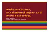 Pediatric burns, Inhalational injury and Burn Toxicology · PDF filePediatric burns, Inhalational injury and Burn Toxicology Kartik Pandya MD Pediatric Surgery Fellow, Jan 26th 2015