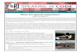 What Are Special Inspections? - Froehling & Robertson · PDF filedocuments”. Special inspections includes both testing and inspection of the ... completely denote REQUIRED special
