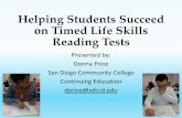 Helping Students Succeed on Timed Life Skills Reading Tests · PDF fileHelping Students Succeed on Timed Life Skills ... To teach ‘speed reading’, ... Example of Reading (p. 16