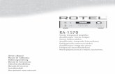 RA‑1570 - manuals.audiomania.rumanuals.audiomania.ru/data/rotel_ra-1570.pdf · Rotel’s engineers work as a close team, listening to, and fine tuning, each new product until it
