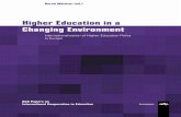 Changing Environment Higher Education in a · PDF fileHigher Education in a Changing Environment Bernd Wächter (ed.) ... example quality assurance, ... Mobility still is an important