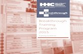 Breakthrough Training Program 2015 - NYC Health + · PDF fileBreakthrough Training Program 2015 ... use A3 Thinking as a framework for all Learn the application ... Learn basic aspects