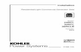 Residential/Light Commercial Generator Sets - Norwall · PDF fileResidential/Light Commercial Generator Sets Models: 24RCL 30RCL ... Kohler strongly recommends ... distributors or