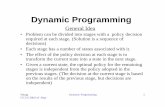 Dynamic Programming - California State Polytechnic ...gsyoung/CS331/CS331Notes/DynamicProgamming.pdf · ... (backward approach) ... Dynamic Programming 6 1. Multistage Single-source