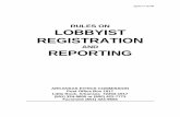 RULES ON LOBBYIST REGISTRATION - Arkansas … draft rules/Revised Rules 2015...§ 509. Reports of no activity. § 510. Basic requirements of lobbyist activity reports. § 511. Reporting