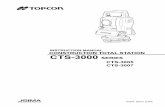 INSTRUCTION MANUAL CONSTRUCTION TOTAL STATION CTS-3000 ... · PDF file1 FOREWORD Thank you for purchasing the TOPCON Construction Total Station, CTS-3000 series. For the best performance