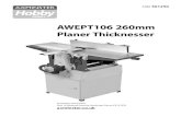 AWEPT106 260mm Planer Thicknesser - Axminster … the Planer Blades 30-31 Running In and Periodic Maintenance 32-33 Notes 34-35 Warning The symbols below advise that you follow the