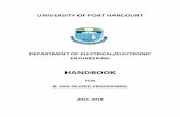 HANDBOOK - University of Port Harcourtacadplan.uniport.edu.ng/images/HANDBOOKS/EEE.pdf · ENGINEERING HANDBOOK FOR ... Candidates applying to the undergraduate programme in ... Practice/Year