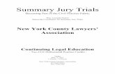 Summary Jury Trials - New York County Lawyers … Jury Trials Book 1.pdf ·  · 2016-11-23Hon. Lucindo Suarez ... 1:11 pm Summary Jury Trials: an Introduction Hon. Lucindo Suarez