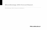 MicroStrategy 2003 Annual Report - · PDF fileLettertoStockholders DearMicroStrategyStockholder: As MicroStrategy began 2003, our financial turnaround was substantially complete, as