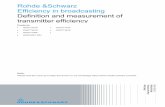 Rohde &Schwarz Efficiency in broadcasting Definition and ... · PDF fileTransmitters generate both the desired RF output power and ... A low reactive power, i.e. a high power ... Rohde