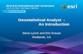 Geostatistical Analyst - An Introduction · PDF file · 2014-06-06Isaaks & Srivastava, 1989. An Introduction to Applied Geostatistics. Esri UC2013 . Technical Workshop . Geostatistical