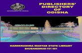 PUBLISHERS’ DIRECTORY OF ODISHA - Culture … Publishers’ Directory of Odisha ACHARYA HARIHAR EDUCATION SOCIETY D/4, Kharavela Nagar, Bhubaneswar-1 Dist. Khurda Acharya, Kanakalata