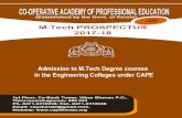 &2 23(5$7,9( $&$'(0< 2) 352)(66,21$/ ('8&$7,21capekerala.org/MTech prospectus 2017-18/M.Tech Prospectus...4 Principal, College of Engineering, Kidangoor, Kidangoor South P.O., Kottayam