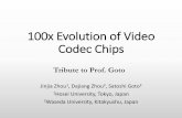 100x Evolution of Video Codec Chips Evolution of Video Codec Chips Jinjia Zhou1, ... Tokyo, Japan 2Waseda University, Kitakyushu, Japan Tribute to Prof. Goto. ... entertainment 6.