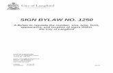 SIGN BYLAW NO. 1250 - LangfordStandards/signs-1250.pdf · SIGN BYLAW NO. 1250 A Bylaw to regulate the number, size, type, form, appearance, and location of signs within the City of