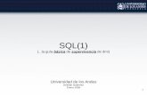 SQL(1) - codecompiling.net · 2 El estándar SQL Year Name Alias Comments 1986 SQL-86 SQL-87 First published by ANSI. Ratified by ISO in 1987. 1989 SQL-89 FIPS Minor revision, adopted