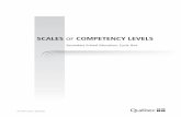 Scales of Competency Levels - Learn Quebec · 0leasenotethatthisdocumentisapreliminaryversionofthescalesofcompetencylevels sinceitpresentsascaleforone competencyineachsubject exceptfor%nglish,anguage!rtsand-usic