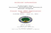 Archived FY 2012 Application under the Fulbright-Hays ... · Web viewArchived Information Fulbright-Hays Doctoral Dissertation Research Abroad Program Fiscal Year 2012 Application