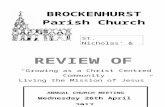 BROCKENHURST Parish Church · Web viewBROCKENHURST Parish Church St. Nicholas’ & St. Saviour’s REVIEW OF 2016 REVIEW “Growing as a Christ Centred Community Living the Mission