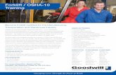 Forklift / OSHA-10 Training · forklift/OSHA training program is a two-week course that assists individuals with ... testing for the classroom instruction and a ﬁnal driving test.