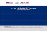 USAID FIRMS PROJECT Fruit Processing Facilitypdf.usaid.gov/pdf_docs/PA00K7SP.pdfUSAID FIRMS PROJECT Fruit Processing Facility Pre-feasibility Study Report September, 2014 This publication