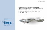 NGNP Process Heat Applications: Hydrogen … Documents/Year 2011/NGNP Process Heat...Applications: Hydrogen Production Accomplishments for ... Engineering Process Heat ... NGNP Process