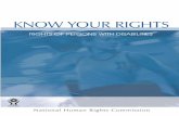 RIGHTS OF PERSONS WITH Disabilities English.pdf · Know Your Rights Series: Rights of Persons With Disabilities This publication is intended to assist a wide audience to achieve a