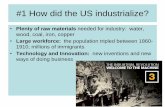 #1 How did the US industrialize? - Wake County Public ... · #1 How did the US industrialize? ... #4 Captains of Industry or Robber Barons: explain using evidence from the cartoon
