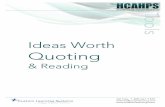 Tools Ideas Worth Quoting - customlearning.comcustomlearning.com/hbs/12_IdeasWorthQuoting.pdfare Life-Savers! ” HBS Webinar #3 ... Little, Brown & Co, 2005 HBS Webinar #5 Doctors