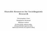 Sharable Resources for Sociolinguistic Research · Sharable Resources for Sociolinguistic Research ... An investigation of best practices in the use of digital data & tools ... quantitative