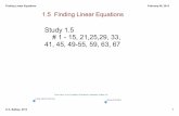 Finding Linear Equations - Battaly · College Algebra Home Page1.5 Finding Linear Equations Class ... 3. (1, 0) is NOT a y ... 1.5 Finding Linear Equations