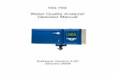 HG-702 Water Quality Analyzer Operator Manual - ClearTech Manual... · This document is a short manual overview for the HG-702 Analyzer ... 4 First Time Operation and ... ON if water