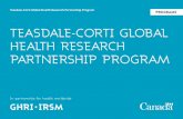 Teasdale-CorTI Global HealTH researCH ParTnersHIP ProGram EN/Teasdale... · Programs Teasdale-Corti Global Health Research Partnership Program In partnership for health worldwide
