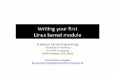 Writting you first linux kernel module - uni-hamburg.de · • Error number deﬁni$ons at  ... • #deﬁne ENOEXEC 8 /* Exec format error */ • #deﬁne ...