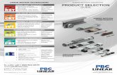 PBC Product Overview Selection Guide(7MB) - PBC Linear · Cartesian Robotics Food Processing Lab Equipment Laser Coding Machine Tool Medical Precision ... Integrated motor or motor