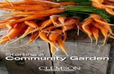 Starting a Community Garden - Clemson Universitymedia.clemson.edu/public/extension/community_gardening.pdf · academia, community organizations, faith communities, ... Gardening for