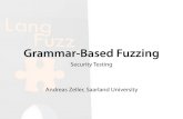 Grammar-Based Fuzzing · Grammar Fuzzing • Suppose you want to test a parser – to compile and execute a program Parser