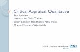 Critical Appraisal: Quantitative - London Links · Research methods Quantitative ... Useful for finding precise answers to defined questions Objective Deductive reasoning Statistical