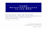Final TGDC VVSG Recommendations to the EAC Recommendations to the EAC ... 2-11 2.7 Treatment of COTS in Voting System Testing ... Chapter 2: Conformance Clause ...