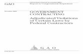 GAO-03-163 Government Contracting: Adjudicated … 2002 GOVERNMENT CONTRACTING Adjudicated Violations of Certain Laws by ... Agency Cases Where a Law ... .7 These were the types of