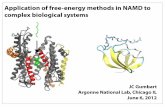 Application of free-energy methods in NAMD to complex ...cermics.enpc.fr/~lelievre/CECAM/J_Gumbart.pdf · Application of free-energy methods in NAMD to complex biological systems