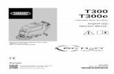T300/T300e English Operator Manual (EU) - Interline … BRUSH/PAD - 3 Lug Disk (T300e) 12 ... - Follow site safety guidelines concerning wet floors. ... wear eye protection. 6.