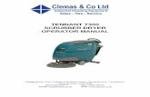 TENNANT T300 SCRUBBER DRYER OPERATOR …clemas.co.uk/wp-content/uploads/T300-Operator-Manual1.pdfTENNANT T300 SCRUBBER DRYER OPERATOR MANUAL ... INSTALLING BRUSH/PAD - 3 Lug Disk ...