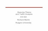 Queuing Theory and Traffic Analysis CS 552 Richard …rmartin/teaching/fall04/cs552/lectures/queuing.pdf · Queuing Theory and Traffic Analysis CS 552 Richard Martin Rutgers University.