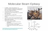 Molecular Beam Epitaxy - UAH - Engineering 7 Molecular Beam...Molecular Beam Epitaxy • In MBE, ... • GaN is typically grown at temperatures exceeding 700°C ... using MOCVD, MBE,
