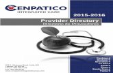 2015-2016 Provider Directory - Cenpatico-IC€¦ ·  · 2018-03-16your trust in us. We look forward to ... Internet at your home, ... responsable de los costos.